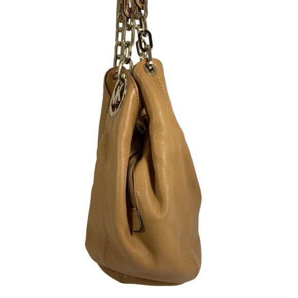 MICHAEL KORS Fulton Large Acorn Brown Leather Slouchy Shoulder Bag Tote VGC - Picture 4 of 13